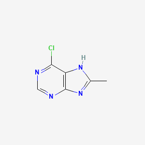 Chemical structure of 6-Chloro-8-methyl-9H-purine