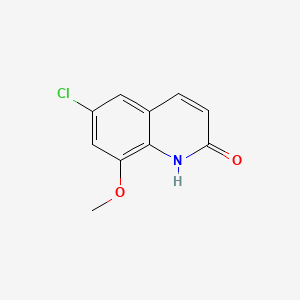 Chemical structure of 6-Chloro-8-methoxyquinolin-2(1H)-one