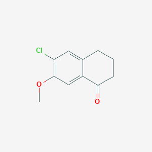 Chemical structure of 6-chloro-7-methoxy-3,4-dihydro-2H-naphthalen-1-one