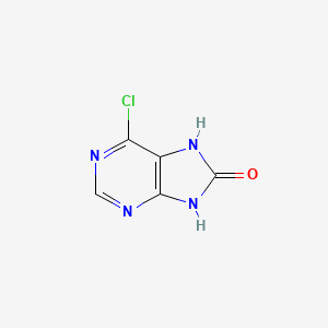 Chemical structure of 6-Chloro-7H-purin-8(9H)-one