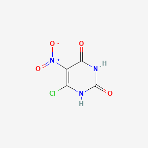 Chemical structure of 6-Chloro-5-nitropyrimidine-2,4-diol
