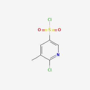 Chemical structure of 6-Chloro-5-methylpyridine-3-sulfonyl chloride