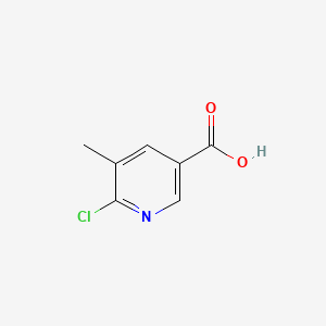 Chemical structure of 6-Chloro-5-methylnicotinic acid
