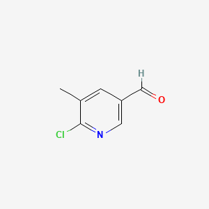 Chemical structure of 6-CHLORO-5-METHYLPYRIDINE-3-CARBALDEHYDE