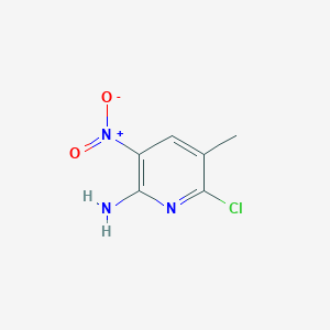 Chemical structure of 6-Chloro-5-methyl-3-nitropyridin-2-amine
