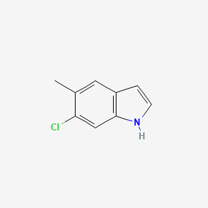 Chemical structure of 6-Chloro-5-methyl-1H-indole
