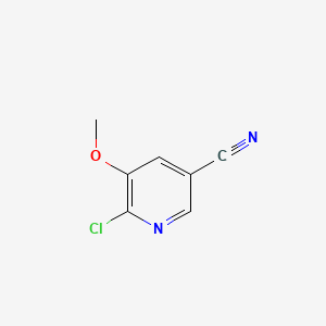 Chemical structure of 6-Chloro-5-methoxynicotinonitrile