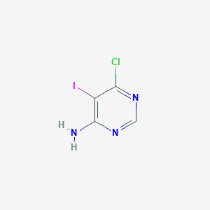 Chemical structure of 6-Chloro-5-iodopyrimidin-4-amine