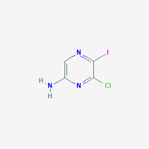 Chemical structure of 6-Chloro-5-iodopyrazin-2-amine