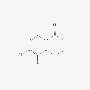 Chemical structure of 6-Chloro-5-fluoro-3,4-dihydronaphthalen-1(2H)-one
