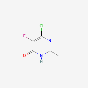 Chemical structure of 6-Chloro-5-fluoro-2-methylpyrimidin-4-ol