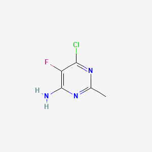 Chemical structure of 6-Chloro-5-fluoro-2-methylpyrimidin-4-amine