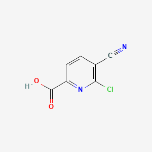 Chemical structure of 6-Chloro-5-cyanopicolinic acid