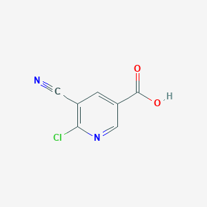Chemical structure of 6-Chloro-5-cyanonicotinic Acid