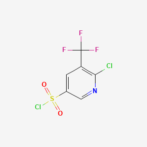 Chemical structure of 6-Chloro-5-(trifluoromethyl)pyridine-3-sulfonyl chloride