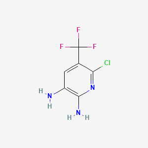 Chemical structure of 6-Chloro-5-(trifluoromethyl)pyridine-2,3-diamine