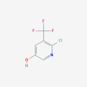 Chemical structure of 6-Chloro-5-(trifluoromethyl)pyridin-3-ol