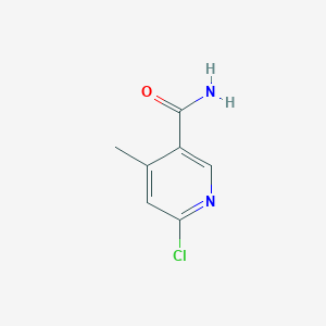 Chemical structure of 6-Chloro-4-methylnicotinamide