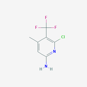 Chemical structure of 6-Chloro-4-methyl-5-(trifluoromethyl)pyridin-2-amine