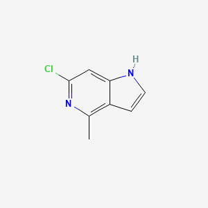 Chemical structure of 6-Chloro-4-methyl-1H-pyrrolo[3,2-c]pyridine