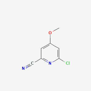 Chemical structure of 6-Chloro-4-methoxypicolinonitrile