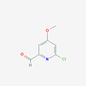 Chemical structure of 6-Chloro-4-methoxypicolinaldehyde