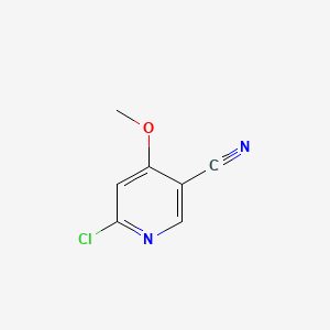Chemical structure of 6-Chloro-4-methoxynicotinonitrile