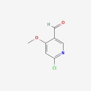 Chemical structure of 6-Chloro-4-methoxynicotinaldehyde