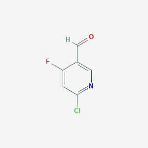 Chemical structure of 6-Chloro-4-fluoronicotinaldehyde