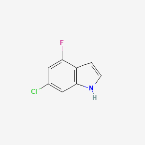 Chemical structure of 6-Chloro-4-fluoro-1H-indole