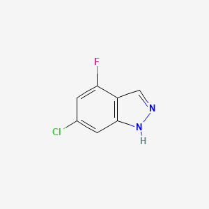 Chemical structure of 6-Chloro-4-fluoro-1H-indazole