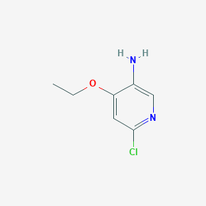 Chemical structure of 6-Chloro-4-ethoxypyridin-3-amine