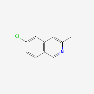 Chemical structure of 6-Chloro-3-methylisoquinoline