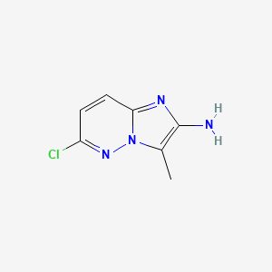 Chemical structure of 6-Chloro-3-methylimidazo[1,2-b]pyridazin-2-amine