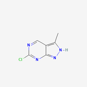 Chemical structure of 6-Chloro-3-methyl-1H-pyrazolo[3,4-d]pyrimidine