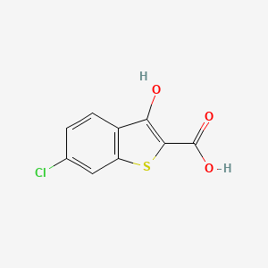 Chemical structure of 6-Chloro-3-hydroxybenzo[b]thiophene-2-carboxylic acid