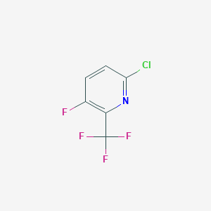 Chemical structure of 6-Chloro-3-fluoro-2-(trifluoromethyl)pyridine