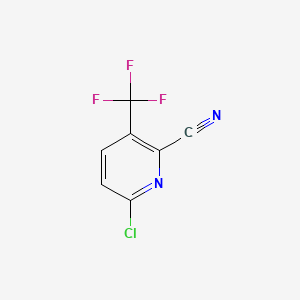 Chemical structure of 6-Chloro-3-(trifluoromethyl)picolinonitrile