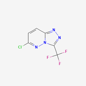 Chemical structure of 6-Chloro-3-(trifluoromethyl)-[1,2,4]triazolo[4,3-b]pyridazine