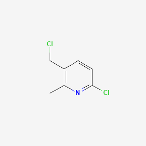 Chemical structure of 6-Chloro-3-(chloromethyl)-2-methylpyridine
