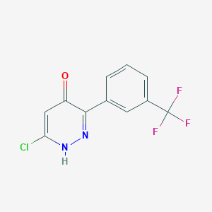 Chemical structure of 6-Chloro-3-(3-(trifluoromethyl)phenyl)pyridazin-4-ol