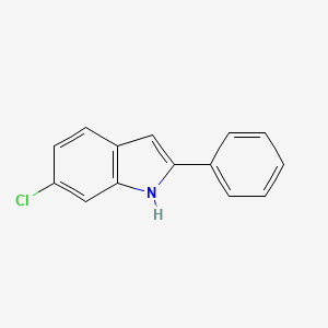 Chemical structure of 6-Chloro-2-phenyl-1H-indole