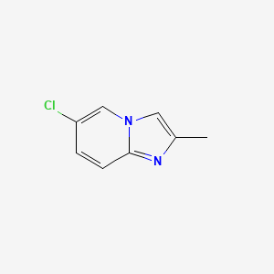 Chemical structure of 6-chloro-2-methylimidazo[1,2-a]pyridine