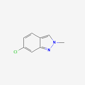 Chemical structure of 6-Chloro-2-methyl-2H-indazole