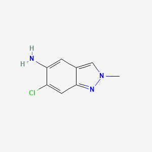Chemical structure of 6-Chloro-2-methyl-2H-indazol-5-amine
