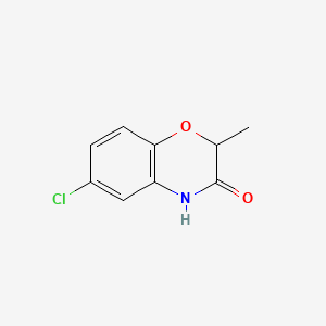 Chemical structure of 6-Chloro-2-methyl-2H-1,4-benzoxazin-3(4H)-one
