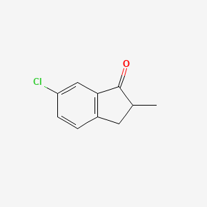 Chemical structure of 6-Chloro-2-methyl-2,3-dihydro-1H-inden-1-one