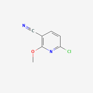 Chemical structure of 6-Chloro-2-methoxynicotinonitrile