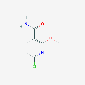 Chemical structure of 6-Chloro-2-methoxynicotinamide