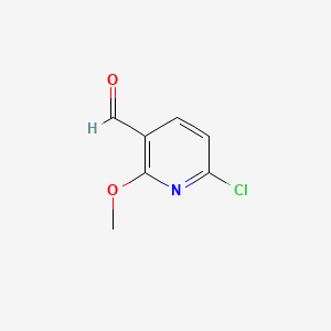 Chemical structure of 6-Chloro-2-methoxynicotinaldehyde